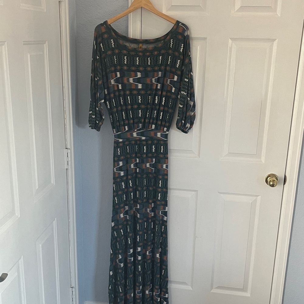 Short sleeve Rachel Pally Maxi Dress, size Small tribal print